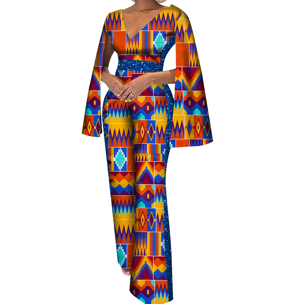 Women's Cotton Ethnic Batik Print Jumpsuit - Image 12