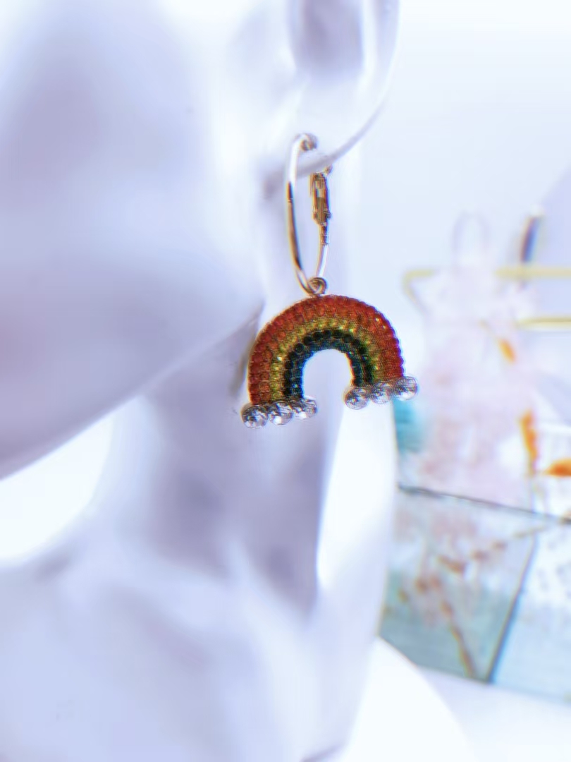 Rainbow Diamond Earrings
