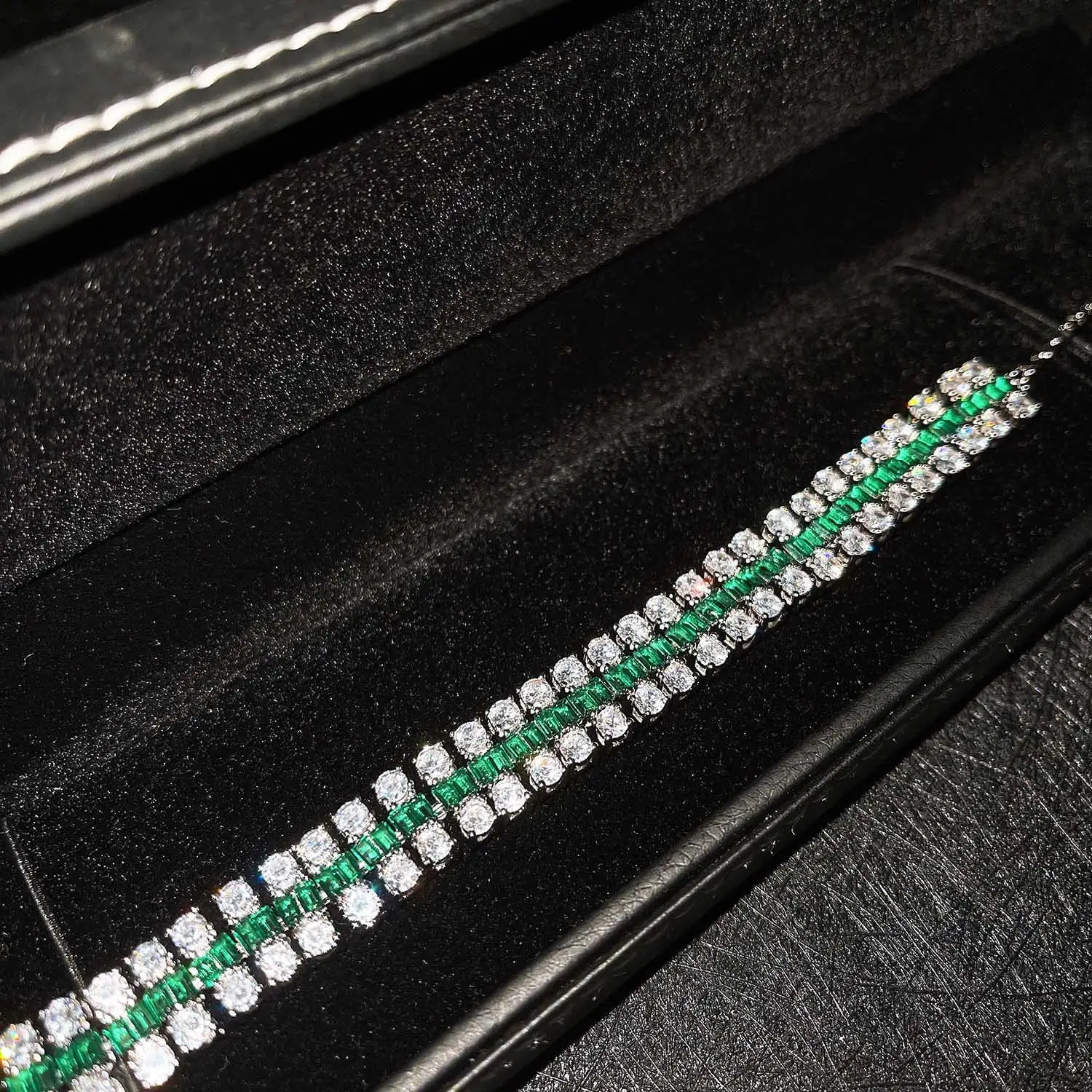 Micro-set High Carbon Diamond Zircon Color Treasure Adjustable Bracelet
