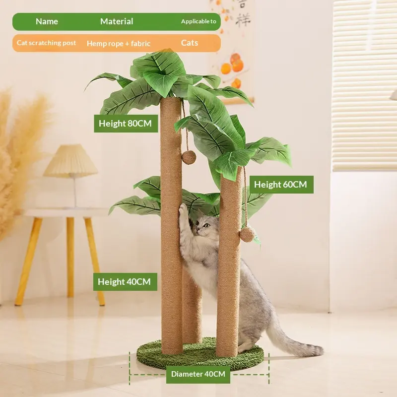 Cat Scratching Post, Climbing Frame, Hemp Rope