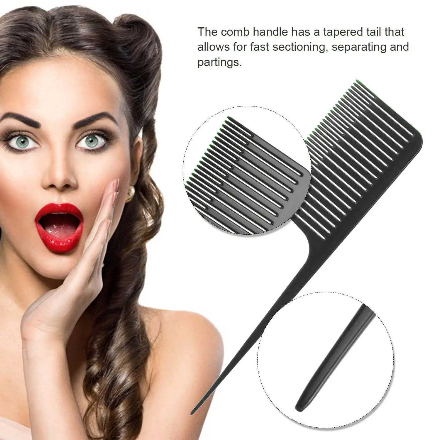 Professional Hairdressing Comb With Big Teeth Long