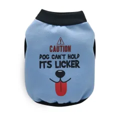 Pet Clothing Supplies Grab Flannelette - Blue Black - View 1