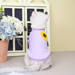 New Autumn And Winter Clothes For Pet Dogs And Cats - Purple - View 1