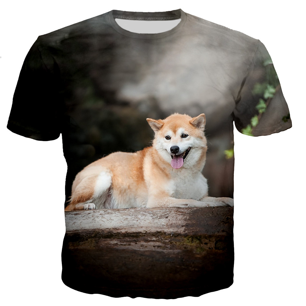 Title 8, T-shirt met korte mouwen en 3D-print voor honden