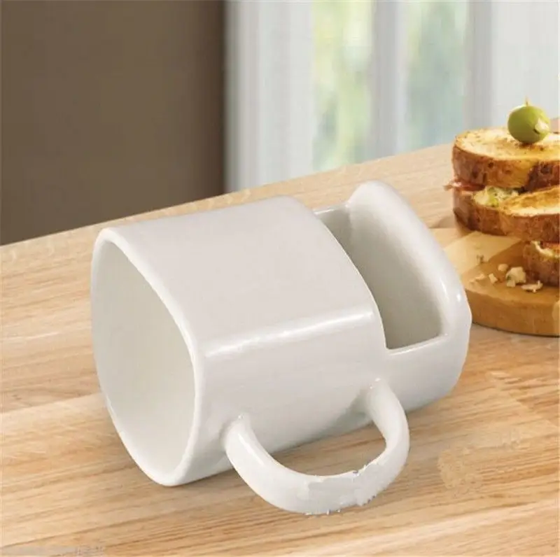 8 Oz Cookies Milk Coffee Mug Ceramic Dunk Cup With Biscu