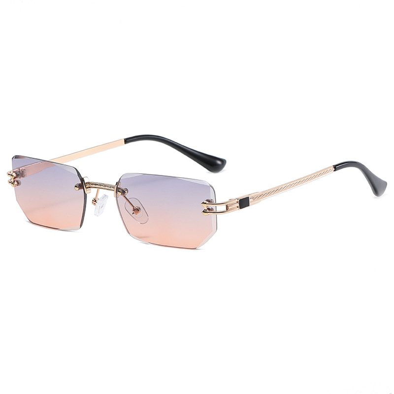 Title 11, Polygon Cut Rimless Sunglasses