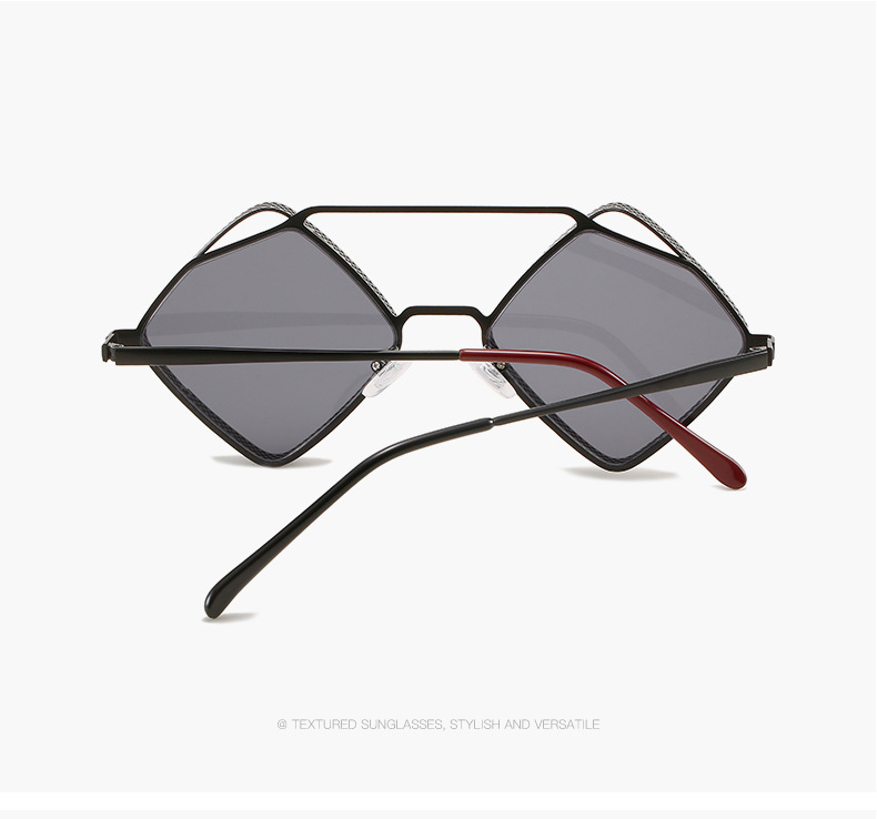 Title 5, Fashion Metal Rhombus Double Beam Sunglasses