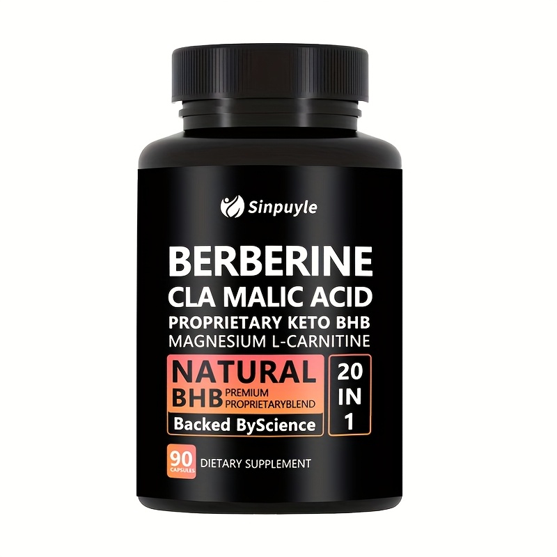Berberine 20 In 1 Keto BHB Supplement - CLA, Malic Acid & L-Carnitine For Metabo