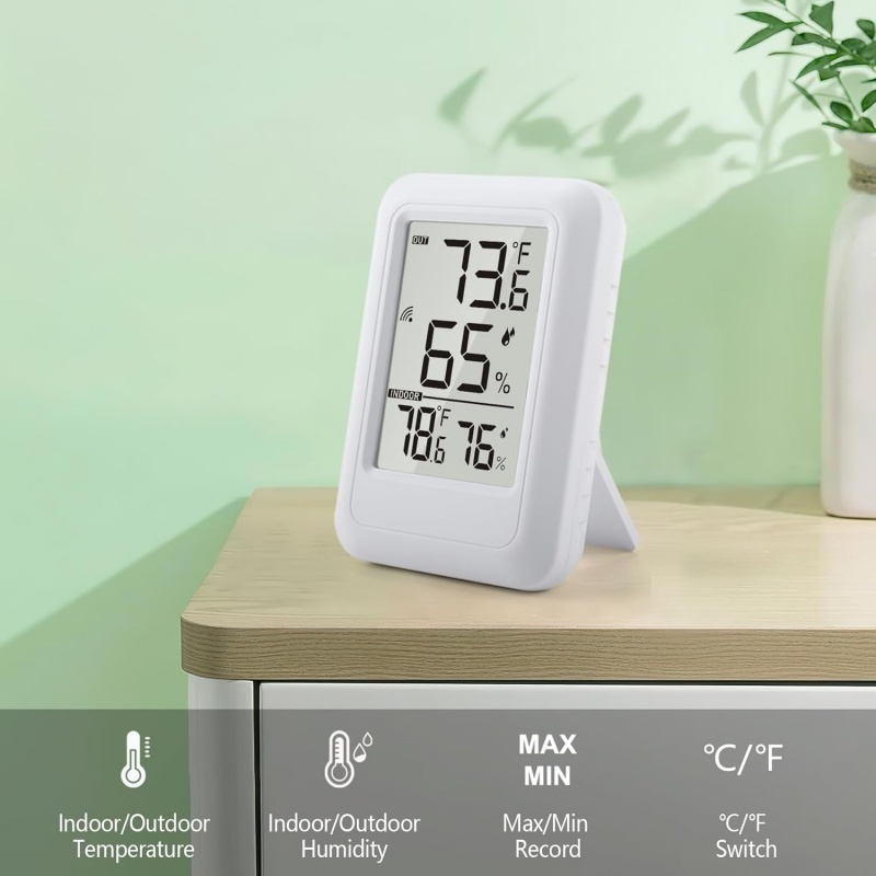 Hygrometer , LCD Screen Temperature Humidity Monitor Meter