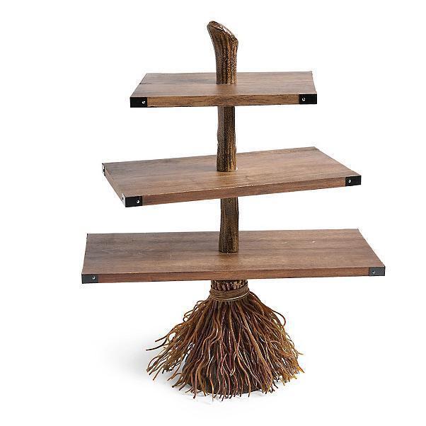 Halloween Broom Table Tree Root Decoration Product Resin