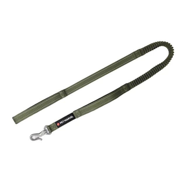 PETMARVEL 4 6 FT Shock Absorbing Tactical Dog Leash Dual Handle For Training Army Green - Shop at LoveMi