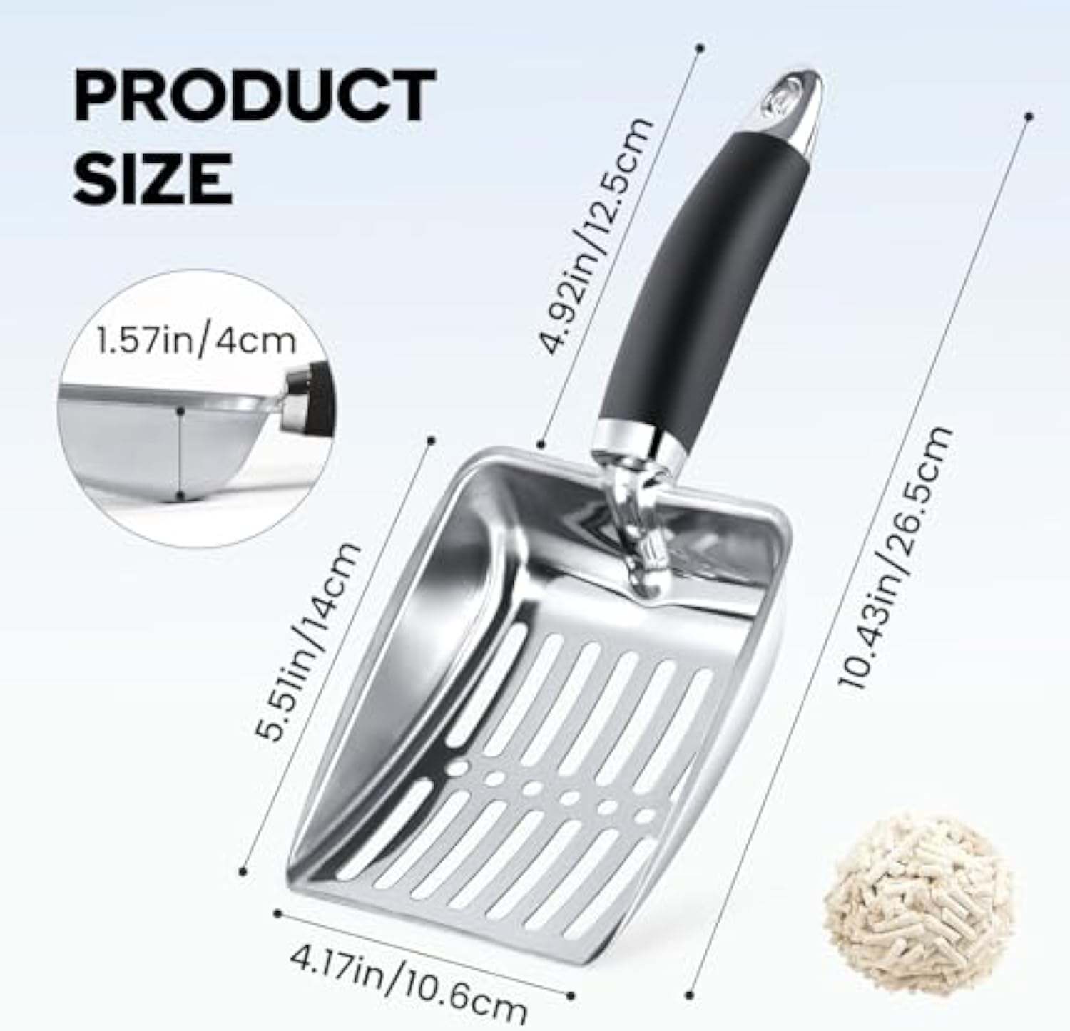 Title 3, Cat Litter Scoop Kitty Metal Scooper Stainless ...