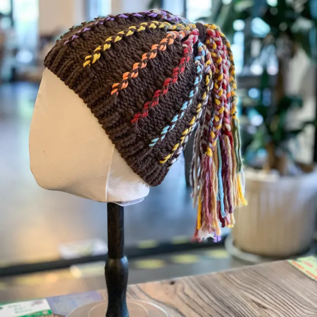 That Winter Dreadlocks Wig Hat Woman Autumn Winter Chocolate M - Shop at LoveMi