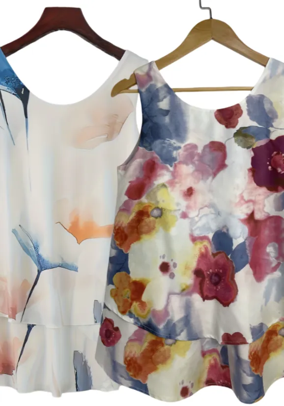 Casual Floral Print Women's Crew neck Vest Set1 - Shop at LoveMi