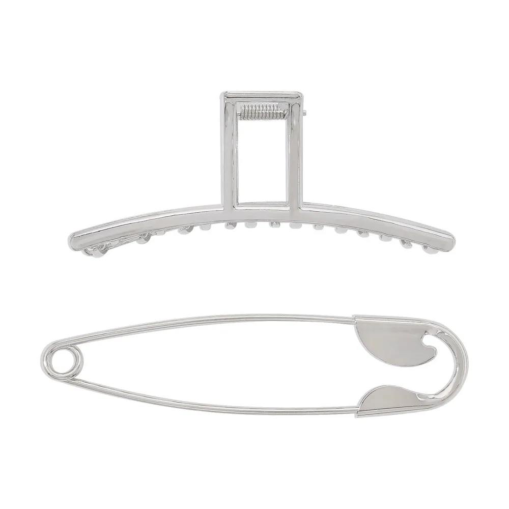 New Jewelry Simple Pin Banana Clip Hair Accessories - White K