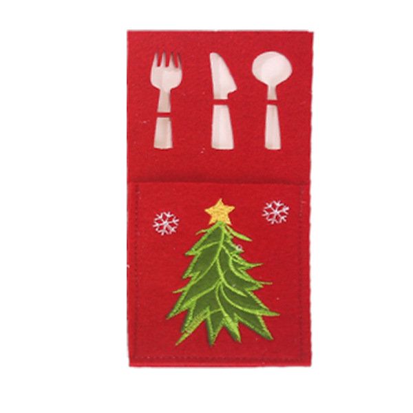 Christmas tree cutlery bag