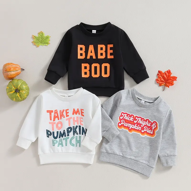 Halloween Clothing Infant and Toddler Letter Printed Long Sleeve