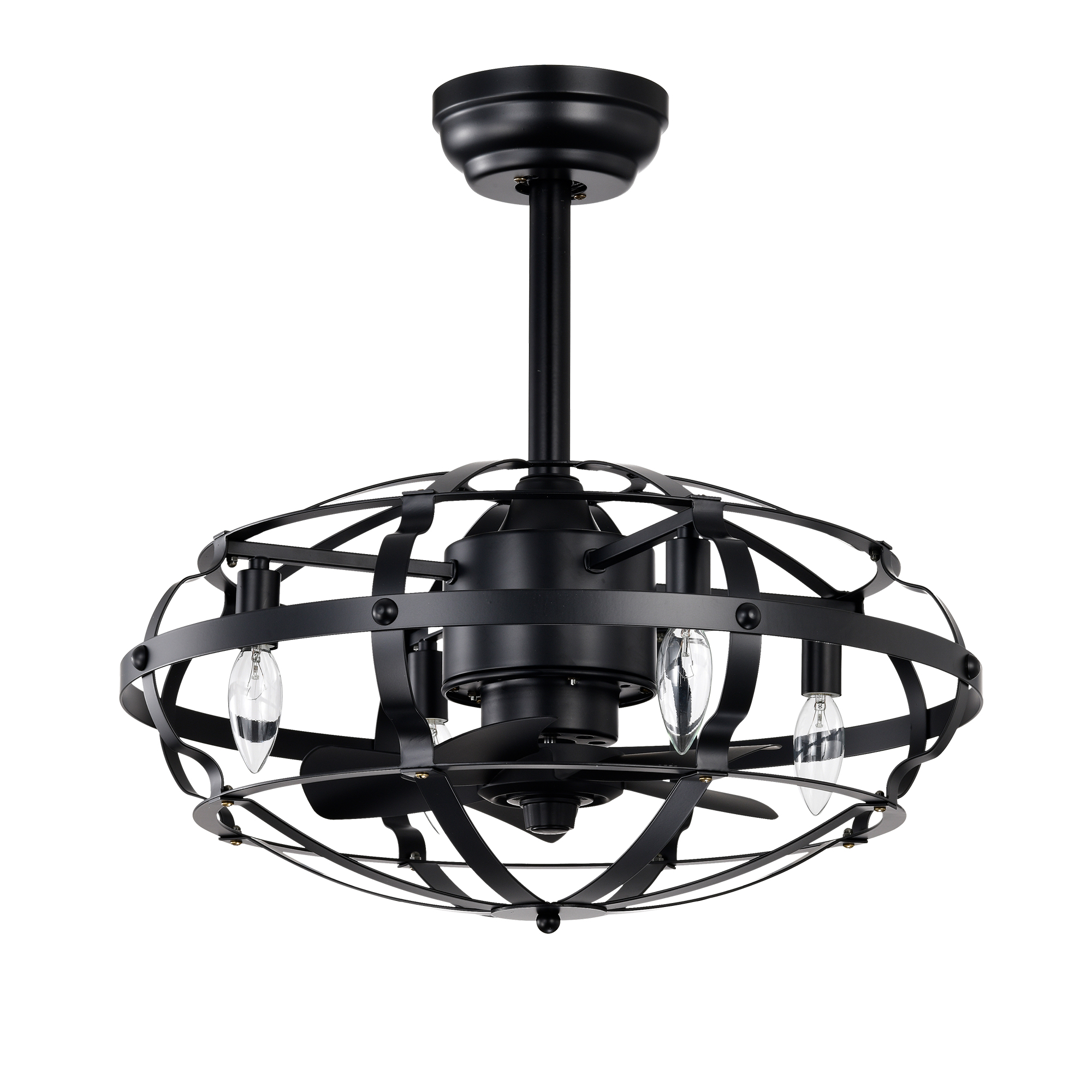 Ceiling Fan Light Kit For Living Room Bedroom Kitchen And Bladeless Caged Ceilin