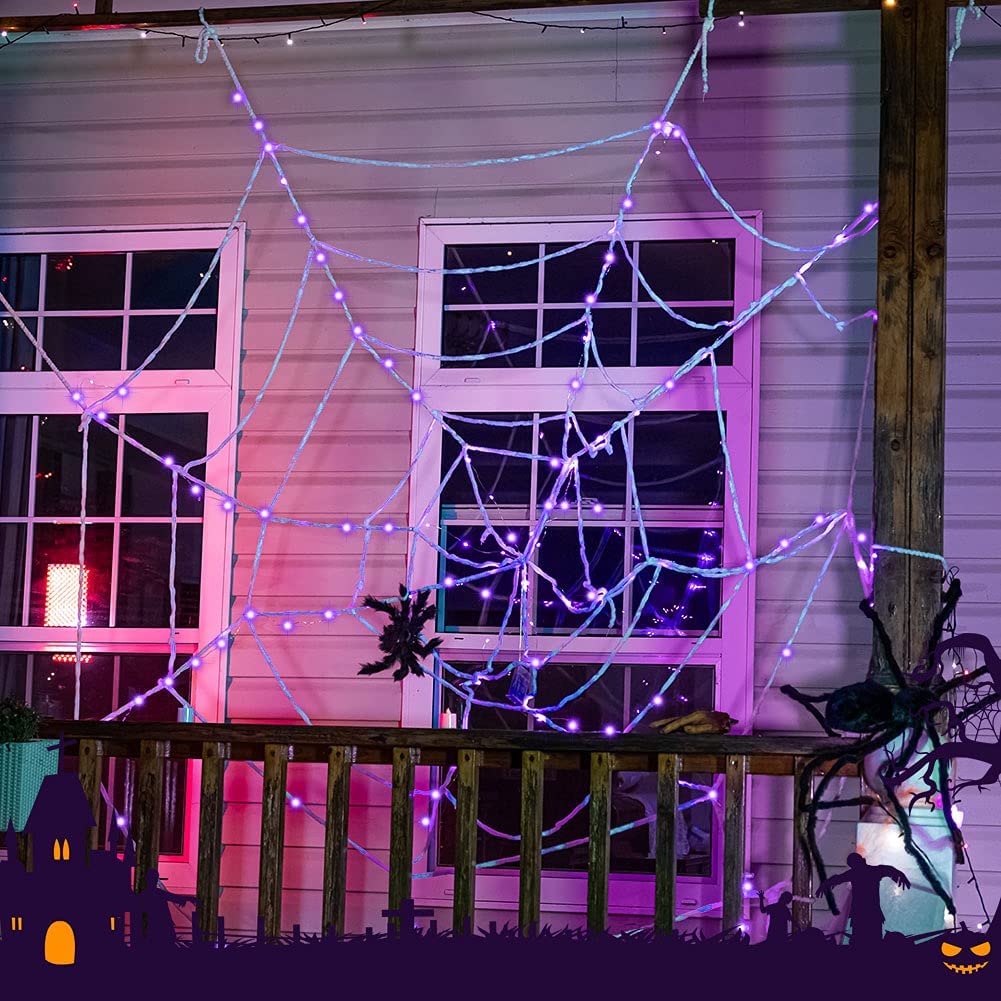 Glowing Spider Web Venue Setting Bar Decoration