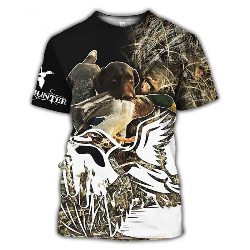 Outdoor Jungle Camouflage Animal Mesh T-shirt