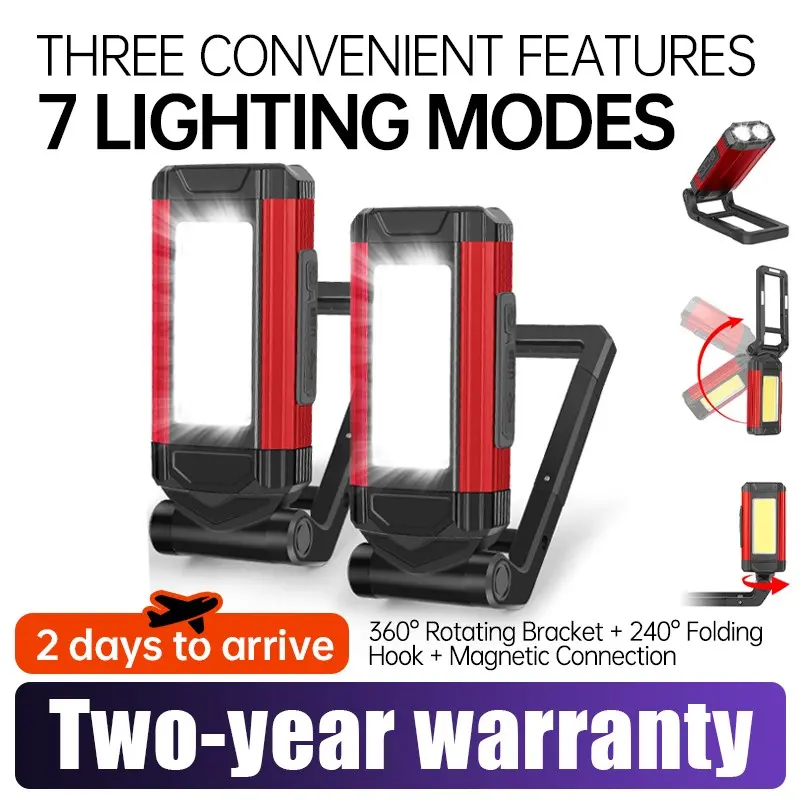 Magnetic Work Light Rechargeable Flashlight Portable Led
