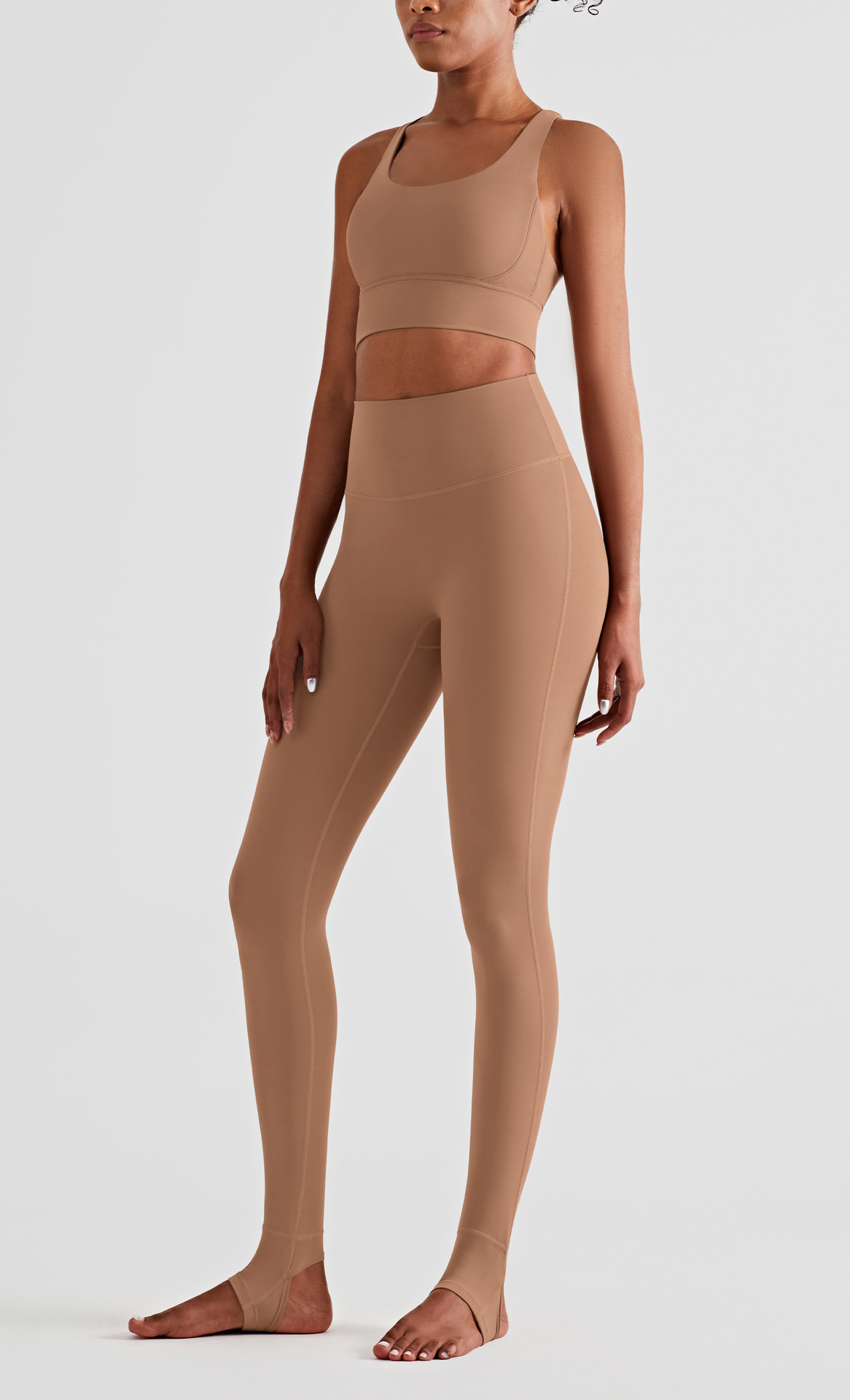 Siamese Foot High Waist Slimming No T Peach Fitness Pants