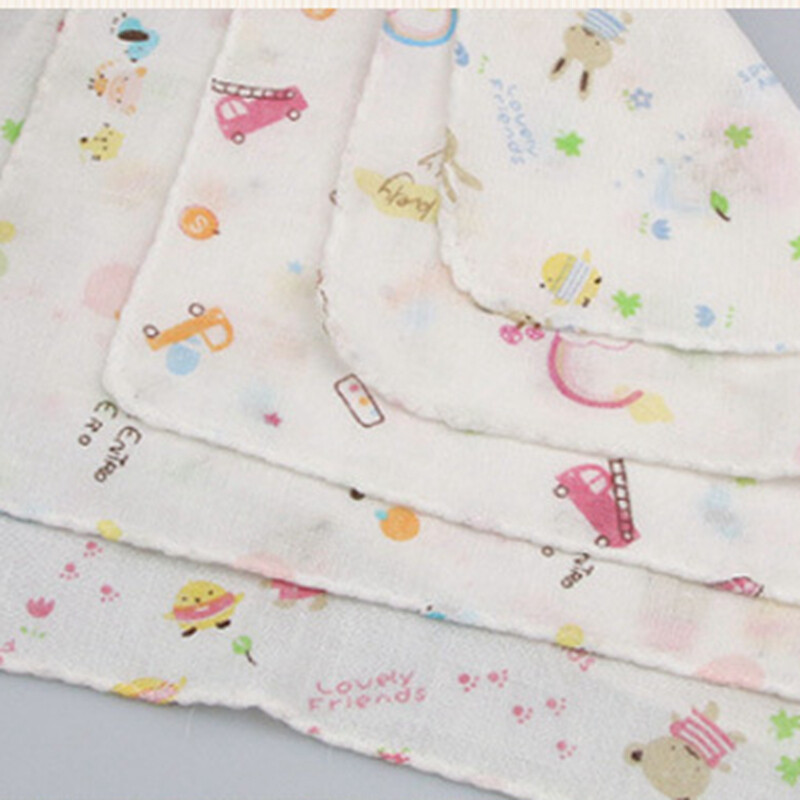 10 X Baby Gauze Muslin Square Newborn Cotton Bath Wash Soft Handkerchief 8