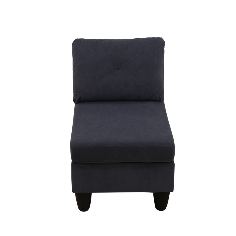 Pickup Only--Dark Grey Massa Flannel 4-Piece Couch Living Room Sofa Set