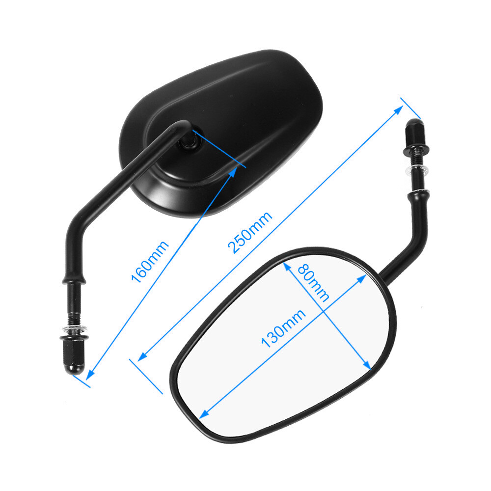 Motorcycle Rearview Mirrors Black For Sportster XL 1200 Iron 883 — image 5