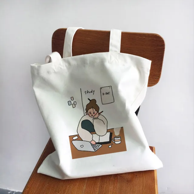 Girl Power Quotes Print Canvas Bag Shoulder K - Shop at LoveMi