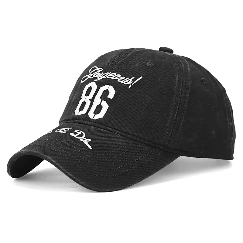 American-style Street Heavy-duty Water-washed Digital 86 Baseball