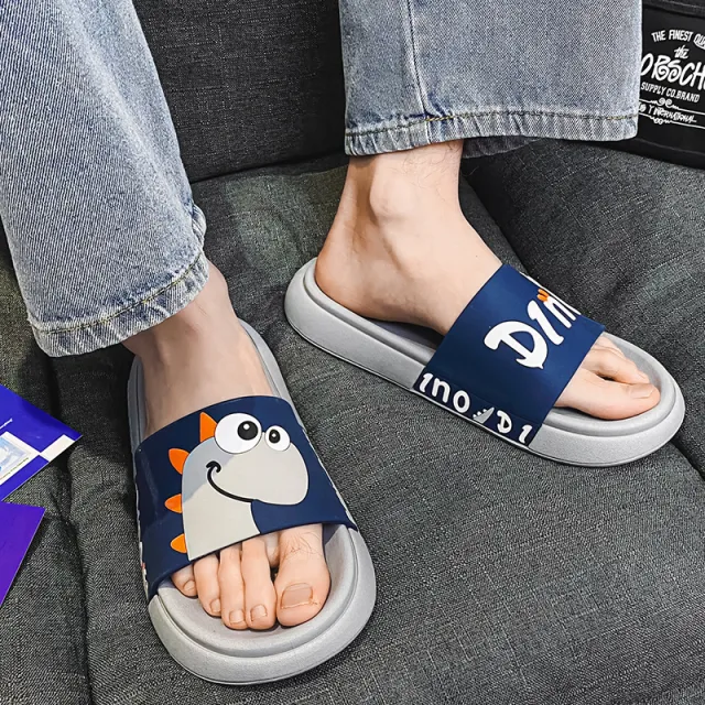 Slippers For Women In Summer Deodorant Indoor Lovers At Home Antiskid Thick Bottom Lovely Home Cool Slippers For Men Gray - Shop at LoveMi