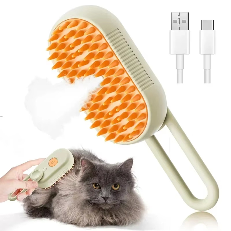 Cat & Dog Steam Brush 3-in-1 | Pet Hair Remover, Cleaner & Massager for All Pets - Picture 7 of 8