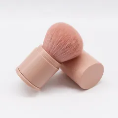 Quality Portable Convenient Retractable Makeup Brush Makeup Tools Accessories For Foundation Powder Eyeshadow Large Loose Powder Blush - Pink - View 1