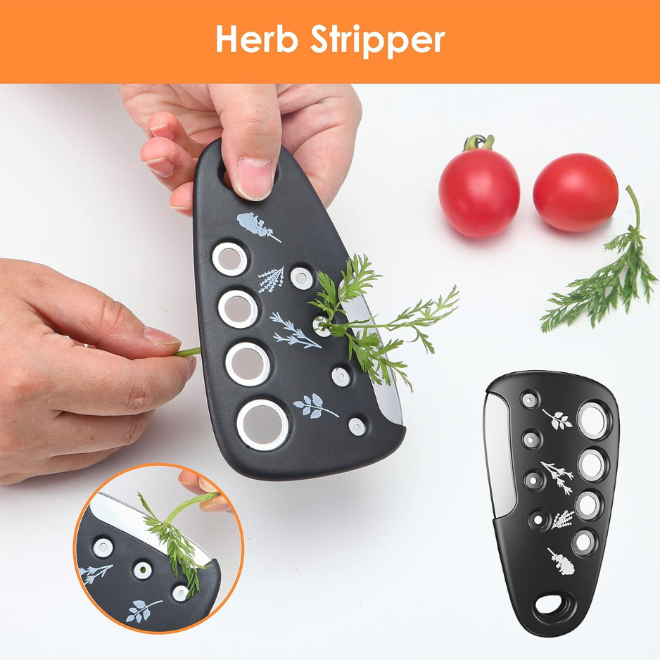 6-Piece Space-Saving Kitchen Gadget Set - Compact Multi-Tool Set With Cheese Grater, Peeler, Pizza Cutter, Bottle Opener Garlic Grinder & Herb Stripper — foto 4