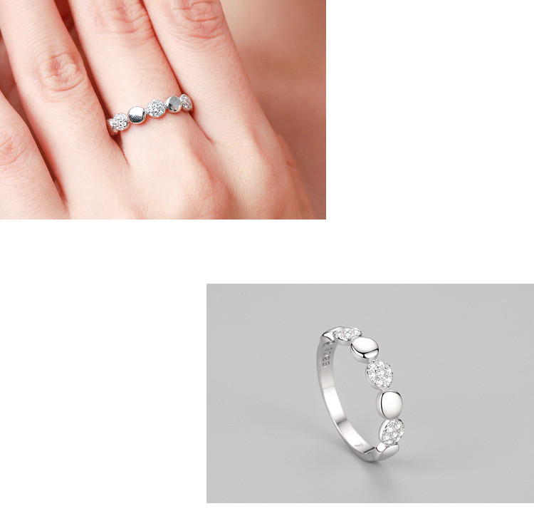 S925 Sterling Silver Fashion Statement Round Ring
