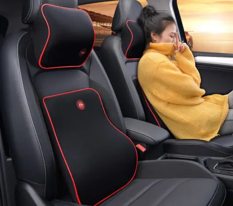 Car Headrest Neck Protector Backrest Car Seat Pillow Lumbar