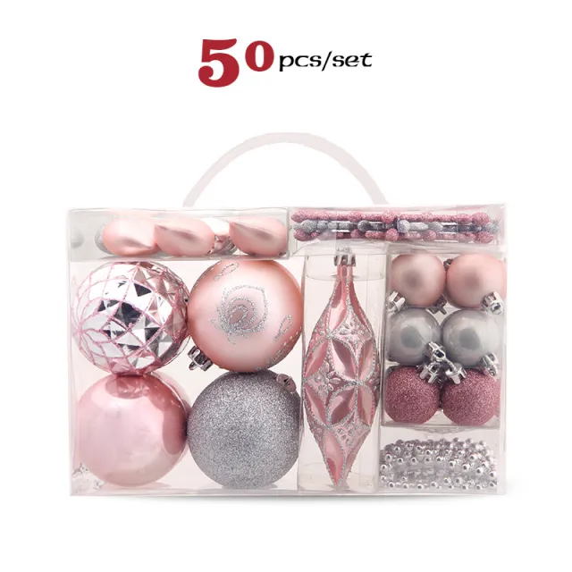 Christmas Ball Gift Package Tree Ornaments Holiday Home Decoration Silver Powder Gift Pack - Shop at LoveMi