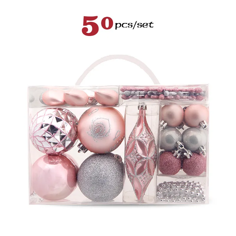 Christmas Ball Gift Package Tree Ornaments Holiday Home Decoration - Silver Powder Gift Pack