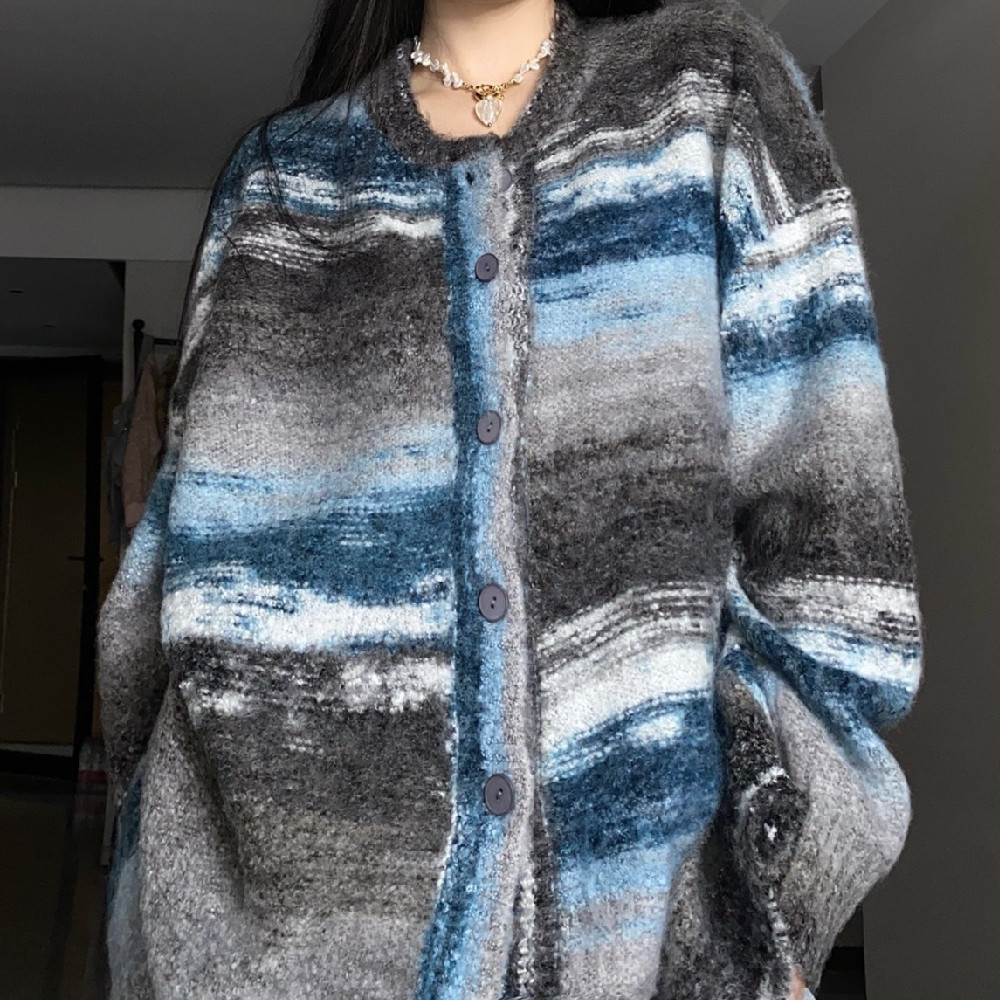 European  American Loose Knitwear Coat In Autumn And Winter