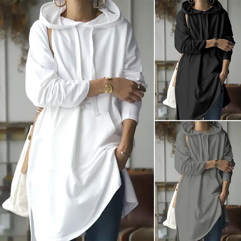 Women Fashionable Hooded Loose Fitting Sweater