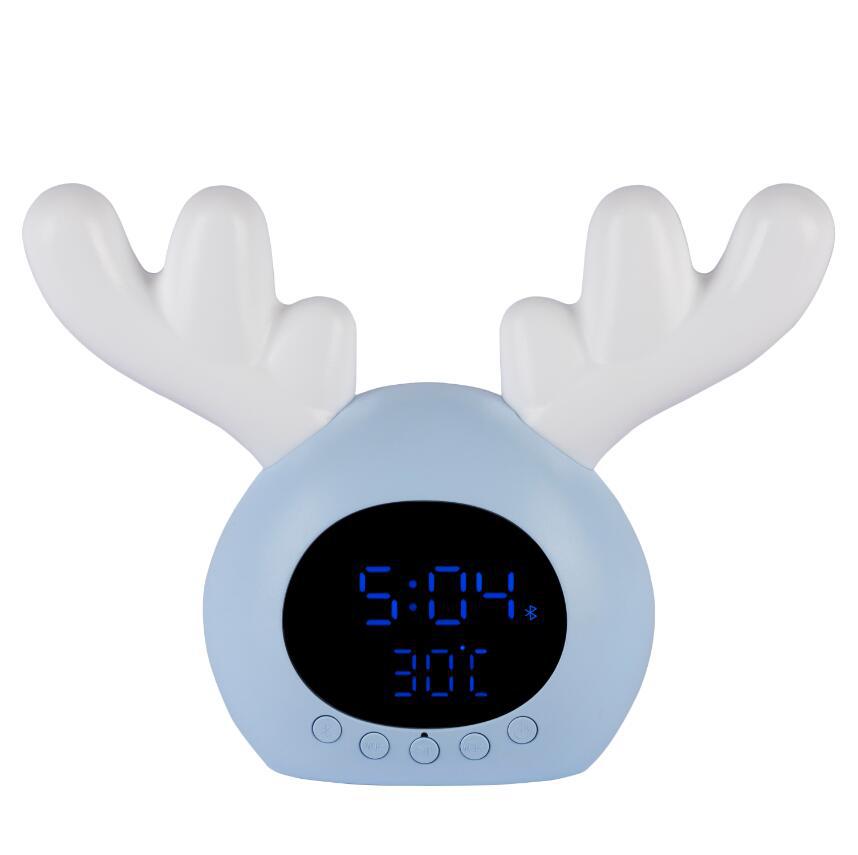 Night Light Bluetooth Speaker Student Alarm Clock LED Electronic Clock