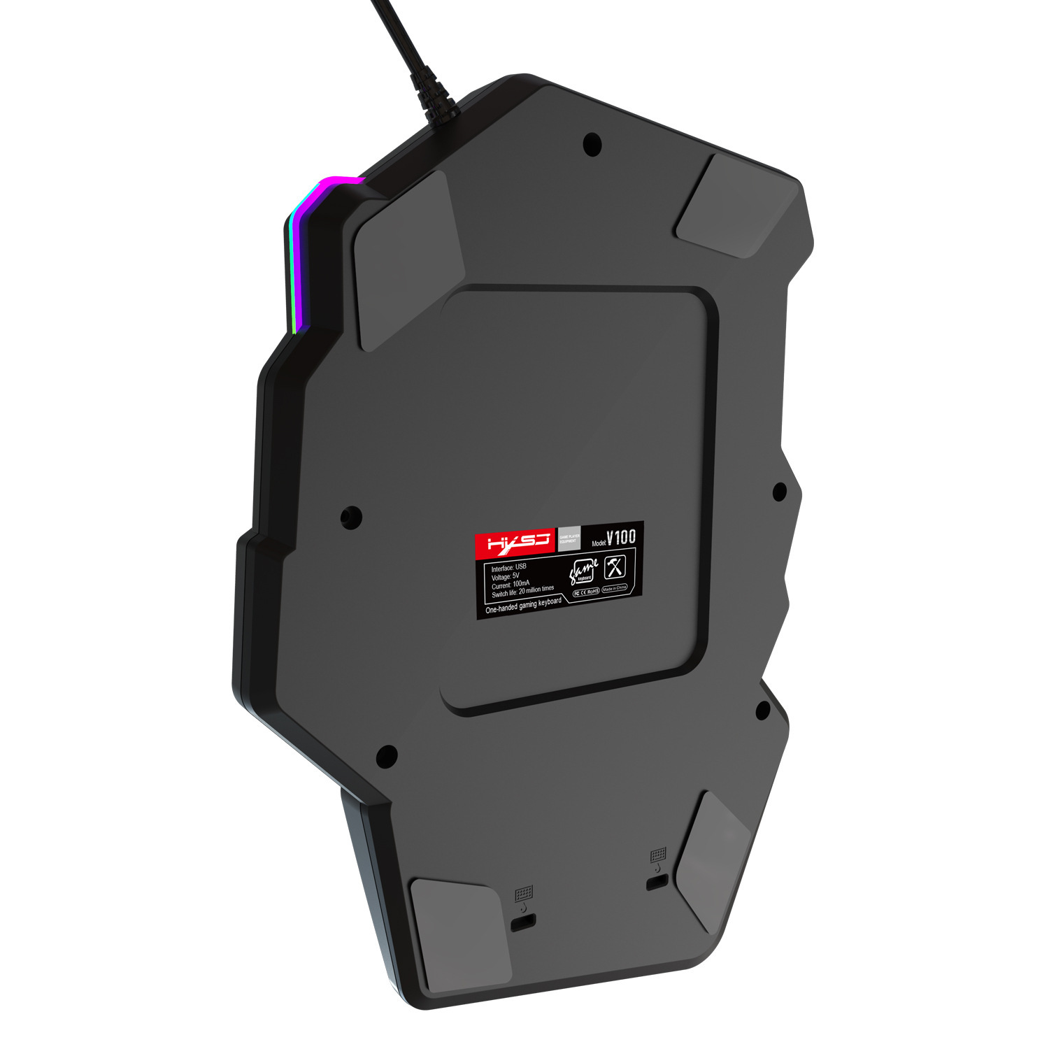 One-handed tastatur Left-handed Suit Compact Mini bærbar - Miniatyr 5