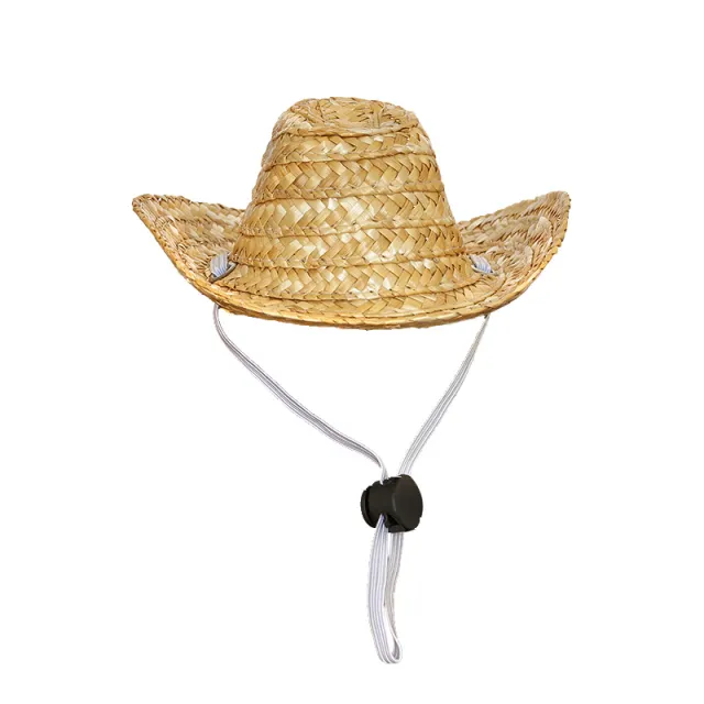Pet Cat Western Straw Cowboy Hat Straw Cowboy Hat - Shop at LoveMi