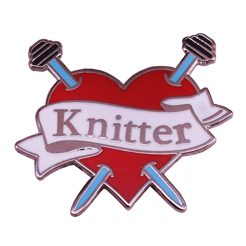 Enamel Knit Badge Brooch, picture 12 of 12