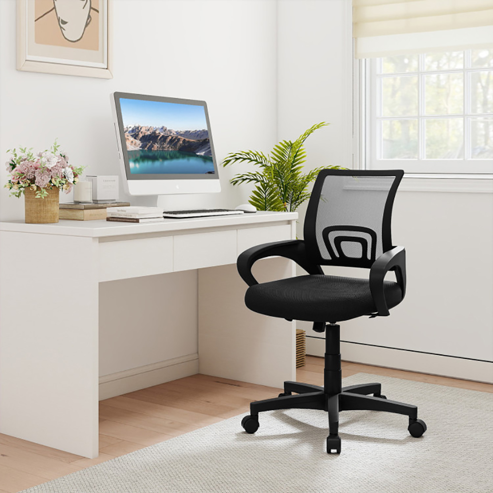Mid-Back Mesh Office Chair Ergonomic Computer Chair With Lumbar Support With Adjustable,for Office, Home, Gaming And Study