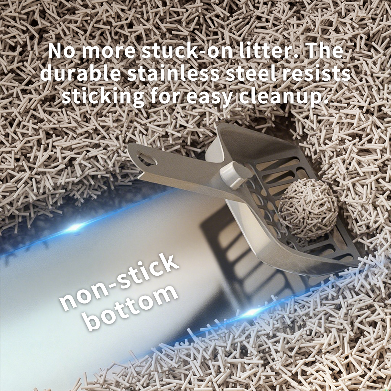 60-40-40cm Fully Enclosed Stainless Steel Cat Litter Box, Odor & Splash Proof Easy Clean, For Large Cats & Multi-Cat Households