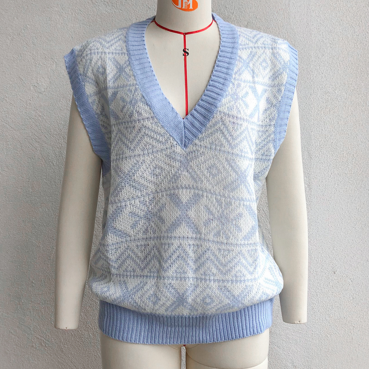 Title 5, Maglione acrilico con gilet lavorato a maglia a...