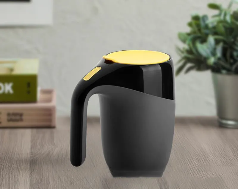 Five-generation Insulation Mug Strong Suction Office Anti-pouring Cup - Black