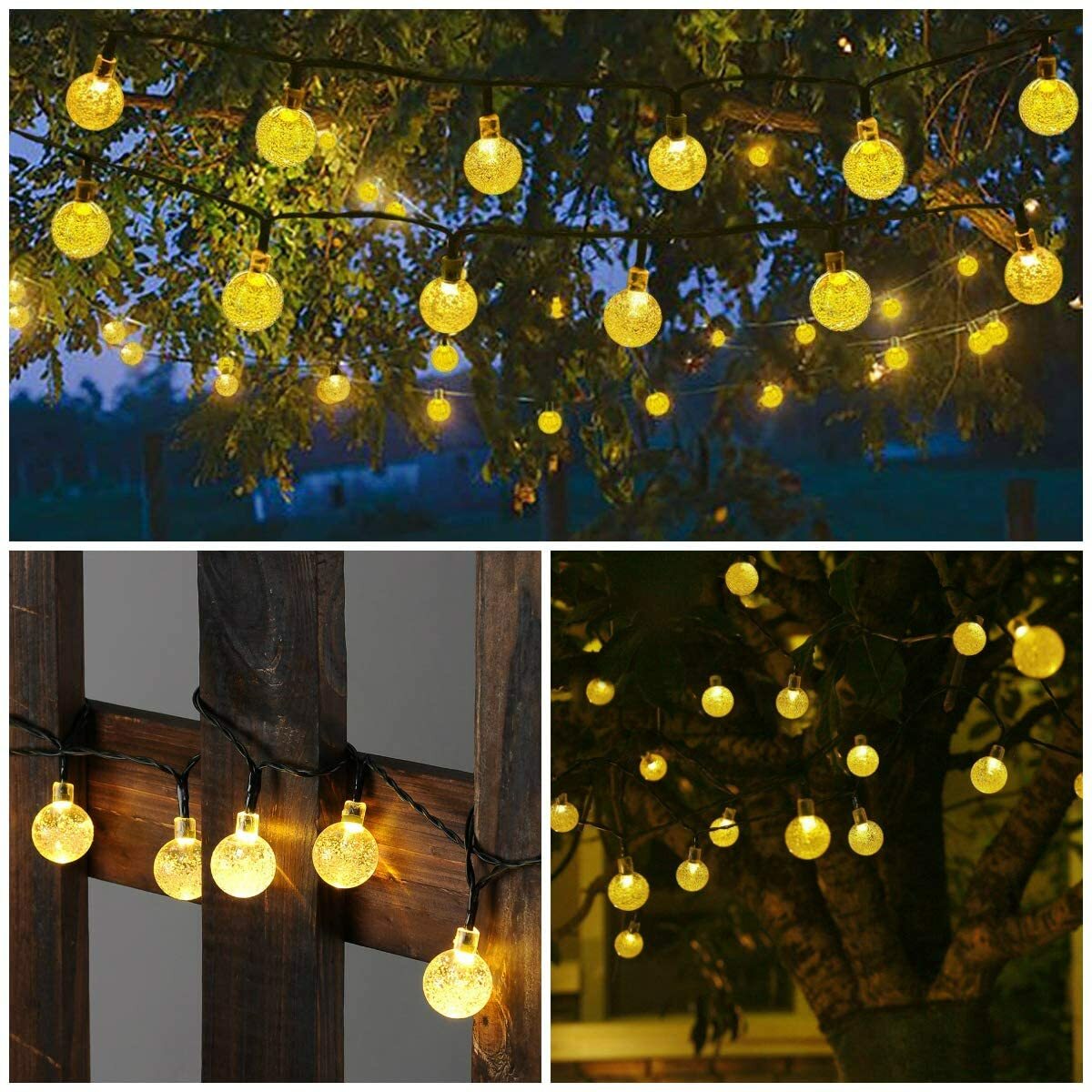 LED Ball Solar Light Party Fairy Outdoor Retro Ball String Lights Patio Garden — foto 7